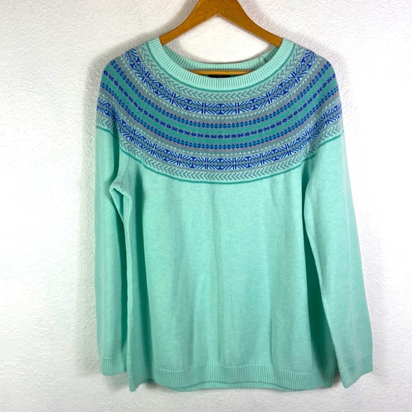 Talbots Sweaters - NWT Talbots Lambs Wool Fair Isle sweater Sz X 14